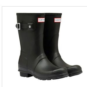 Hunter Black Mid-Calf Original Rain Boots